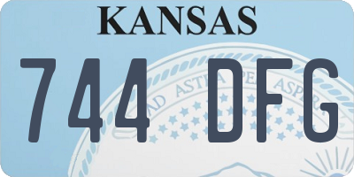 KS license plate 744DFG