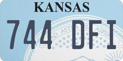 KS license plate 744DFI