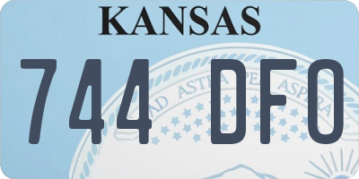 KS license plate 744DFO