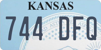 KS license plate 744DFQ