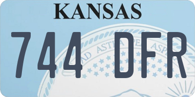 KS license plate 744DFR