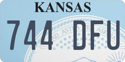 KS license plate 744DFU
