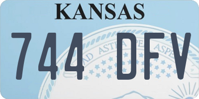 KS license plate 744DFV