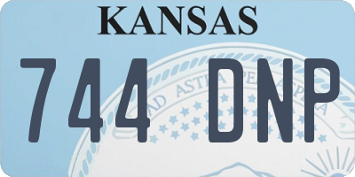 KS license plate 744DNP