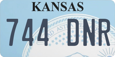 KS license plate 744DNR