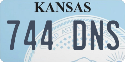KS license plate 744DNS