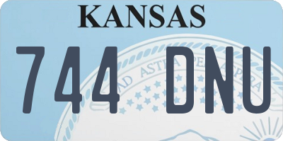 KS license plate 744DNU