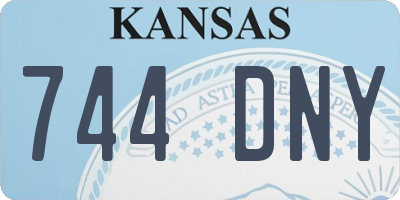 KS license plate 744DNY
