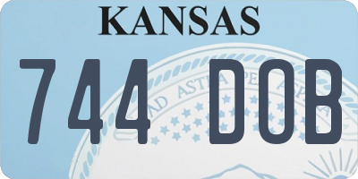 KS license plate 744DOB