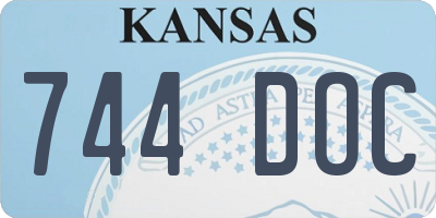 KS license plate 744DOC
