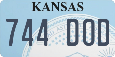 KS license plate 744DOD
