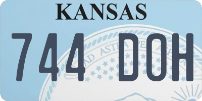 KS license plate 744DOH