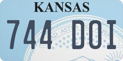 KS license plate 744DOI