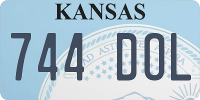 KS license plate 744DOL