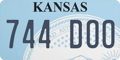 KS license plate 744DOO