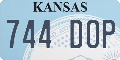 KS license plate 744DOP