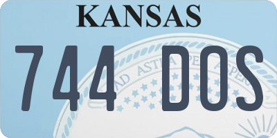 KS license plate 744DOS