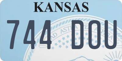 KS license plate 744DOU
