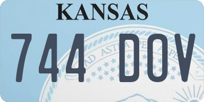 KS license plate 744DOV