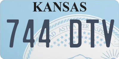 KS license plate 744DTV