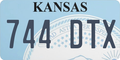KS license plate 744DTX