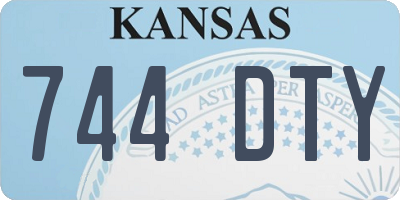 KS license plate 744DTY
