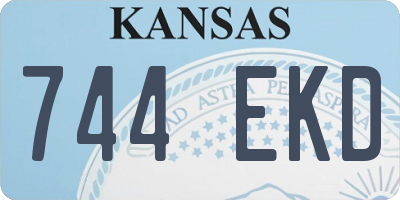 KS license plate 744EKD