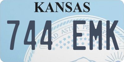 KS license plate 744EMK