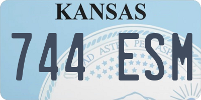KS license plate 744ESM