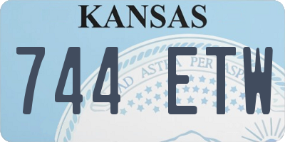 KS license plate 744ETW