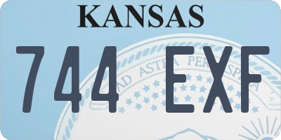 KS license plate 744EXF