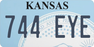 KS license plate 744EYE