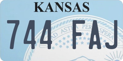 KS license plate 744FAJ