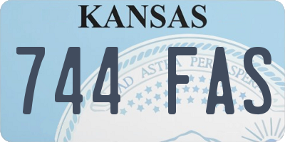 KS license plate 744FAS