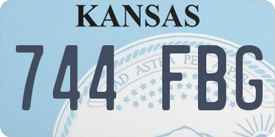 KS license plate 744FBG