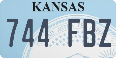 KS license plate 744FBZ