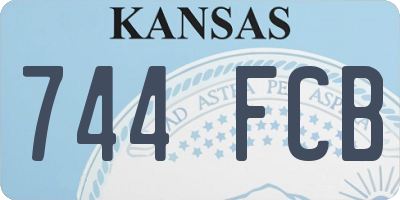 KS license plate 744FCB