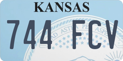 KS license plate 744FCV