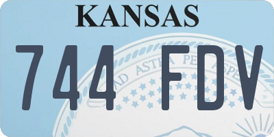 KS license plate 744FDV