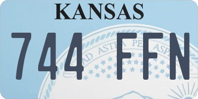 KS license plate 744FFN