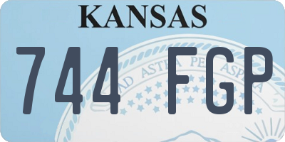 KS license plate 744FGP