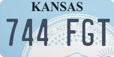 KS license plate 744FGT