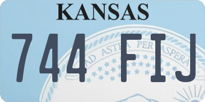 KS license plate 744FIJ