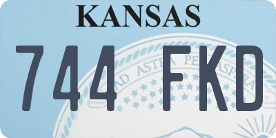 KS license plate 744FKD