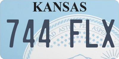KS license plate 744FLX