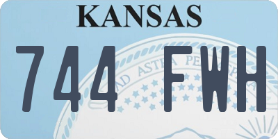KS license plate 744FWH