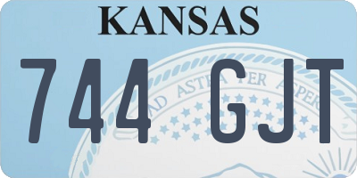 KS license plate 744GJT