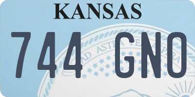 KS license plate 744GNO