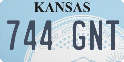 KS license plate 744GNT