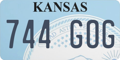 KS license plate 744GOG
